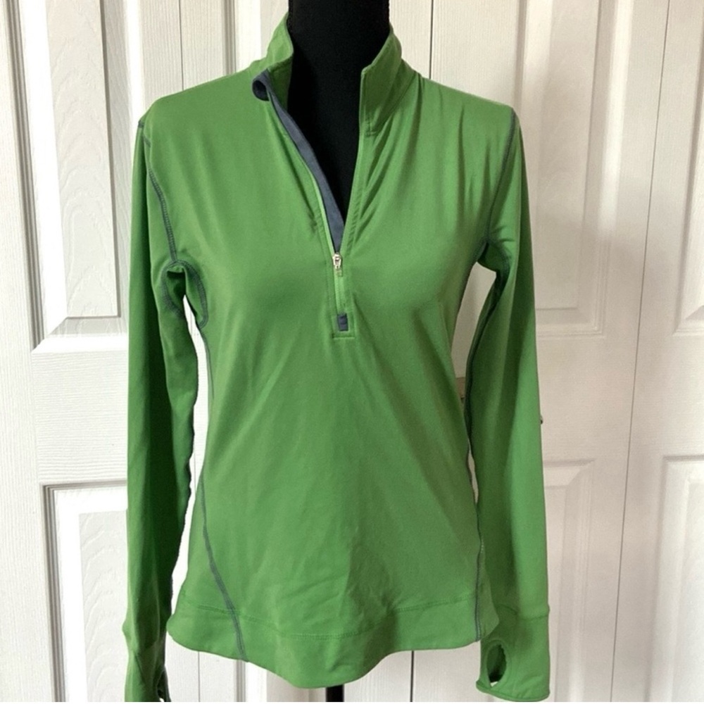Size Small Green ALO Yoga Quarter Zip Pullover